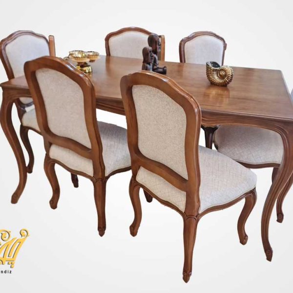 ست میز ناهارخوری 6 نفره فرانسوی کد 740