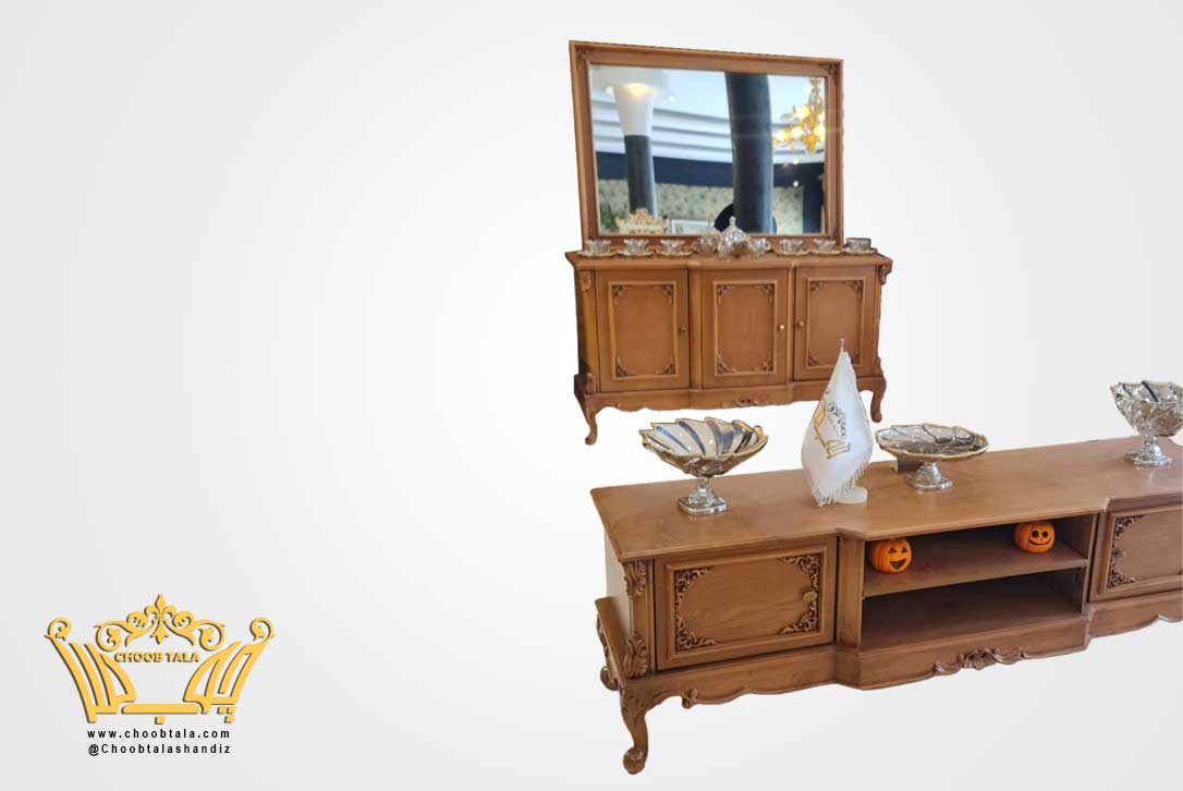 29-copy ست ابزاری وکنسول و میز tv تمام چوب کد 755